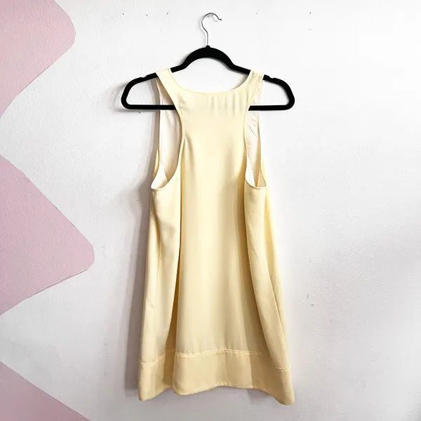 Leith Nordstrom Yellow Shift Dress Women's Classic Retro Vintage Inspired Medium - Image 2