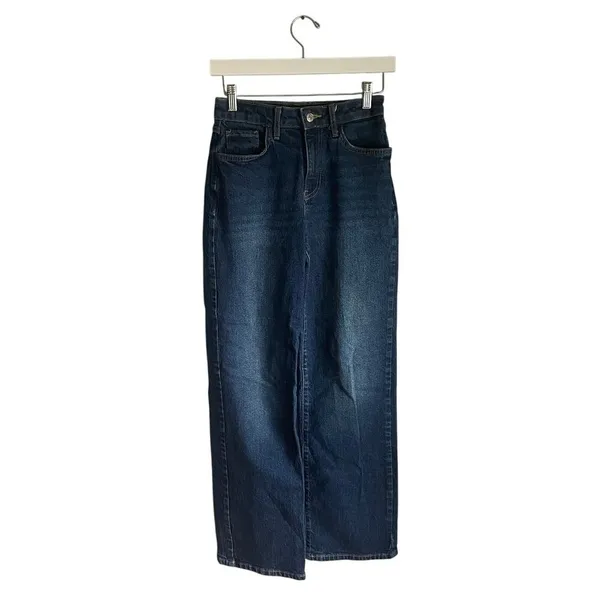 Forever21 90s‎ Fit Denim Jeans Blue Dark Wash Waist 24" Straight leg Mom Jeans - Image 2