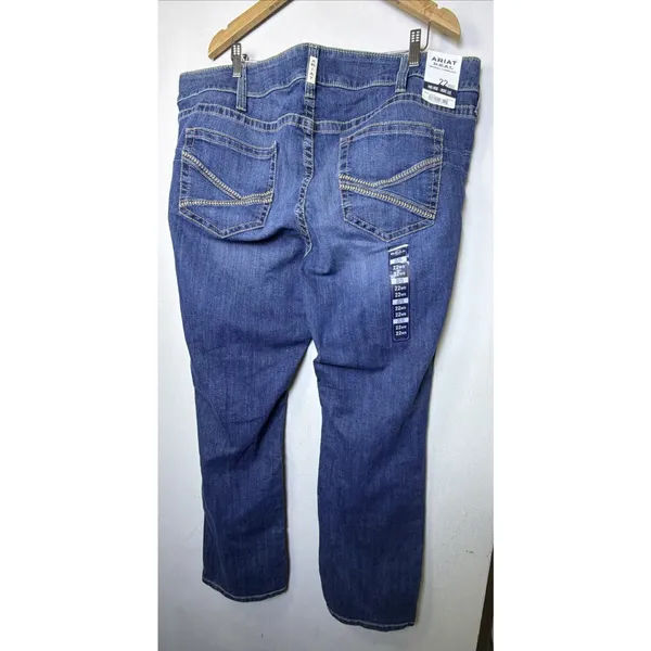 Ariat irvine Jeans Womens 22 Denim Mid Rise Boot Cut western plus Country NWT - Image 9