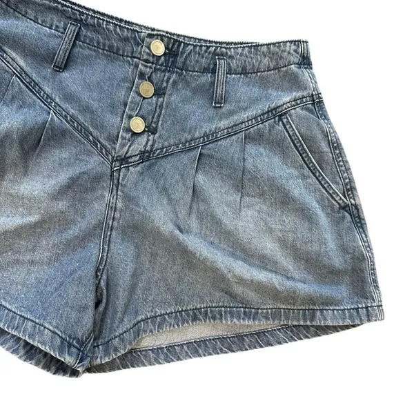 Blank NYC Flared Denim Button Fly Shorts Size 28 - Image 4
