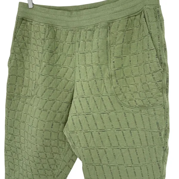 Nike Yoga Therma FIT Luxe Jogger Women 1X Reversible‎ Green Quilted Pants - Image 4