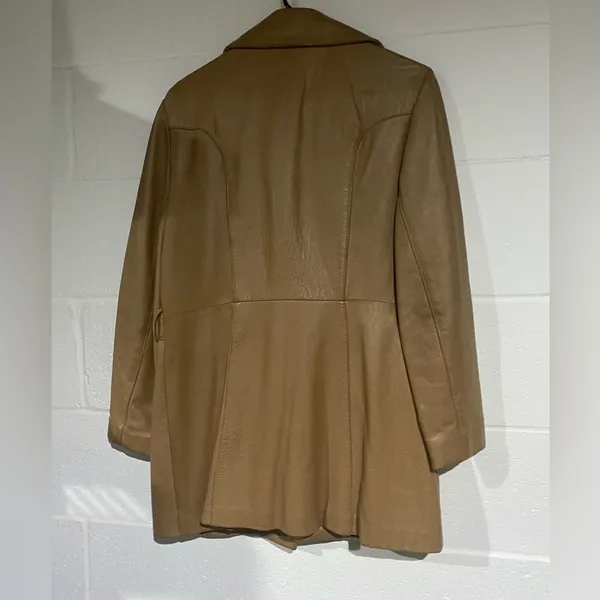 Brown leather jacket Size M - Image 4