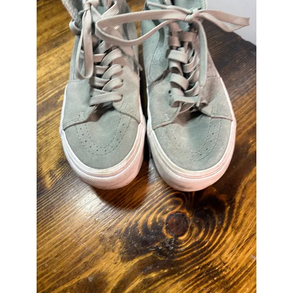 Vans Green Platform Sneakers Women Size‎ 6.5 - Image 4
