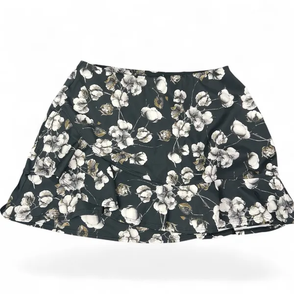 Tail Activewear Floral Ruffle Tennis Skort Black White XS - Image 2