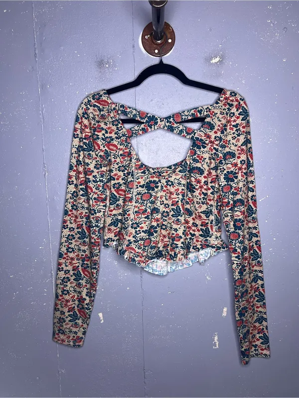 Free People Melanie Long Sleeve Top Medium - Image 7