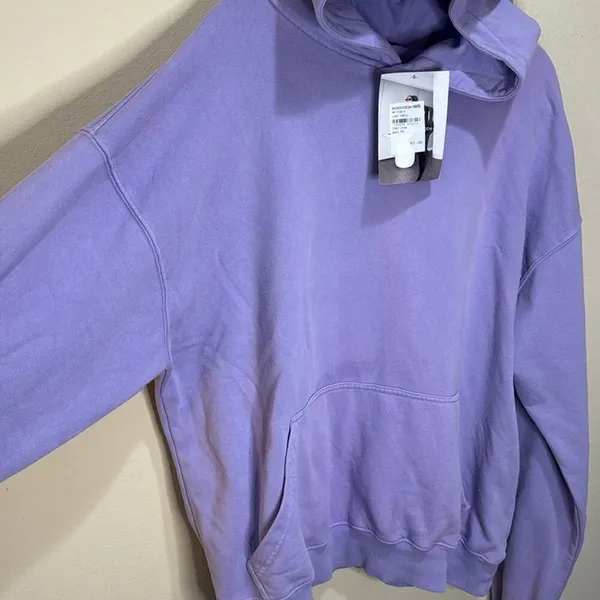 naked wardrobe Classic Oversized Hoodie - Light Purple Size L - Image 5