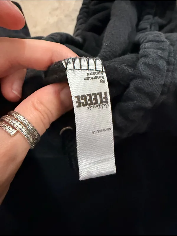 Fleece Black Pullover Hoodie - Image 2