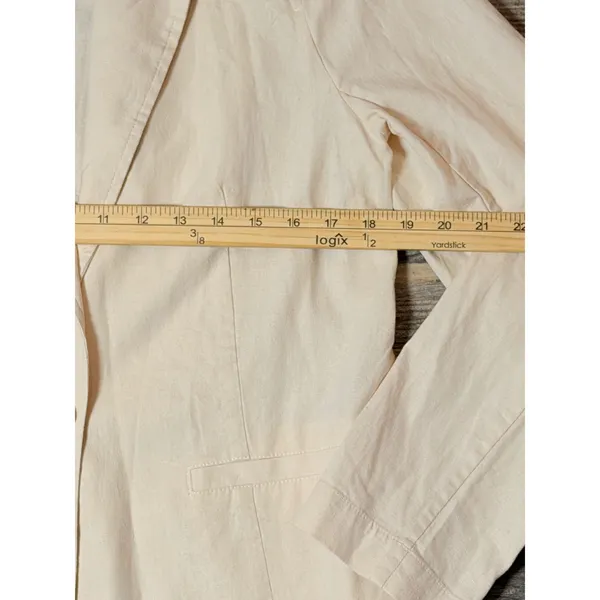 NWT J.Crew‎ Blazer Cream Beige Linen Cotton Size 10 Holland Preppy Career Jacket - Image 5