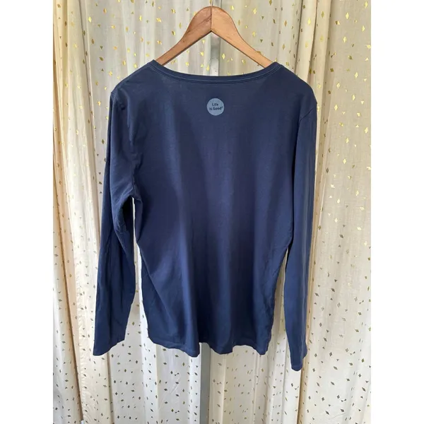 Life is Good 100% Cotton Namaste flower Long Sleeve Classic Fit Crusher Tee L - Image 4
