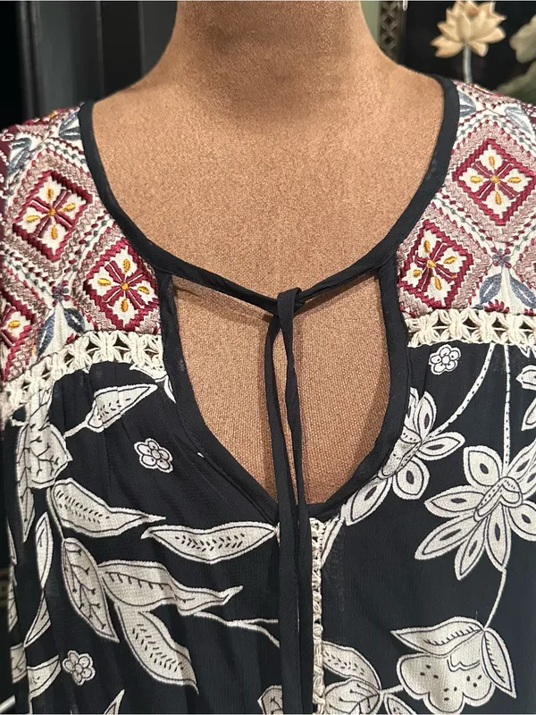 Anthropologie Floreat Embroidered Grasslands Midi Dress – Floral – Size Small - Image 4