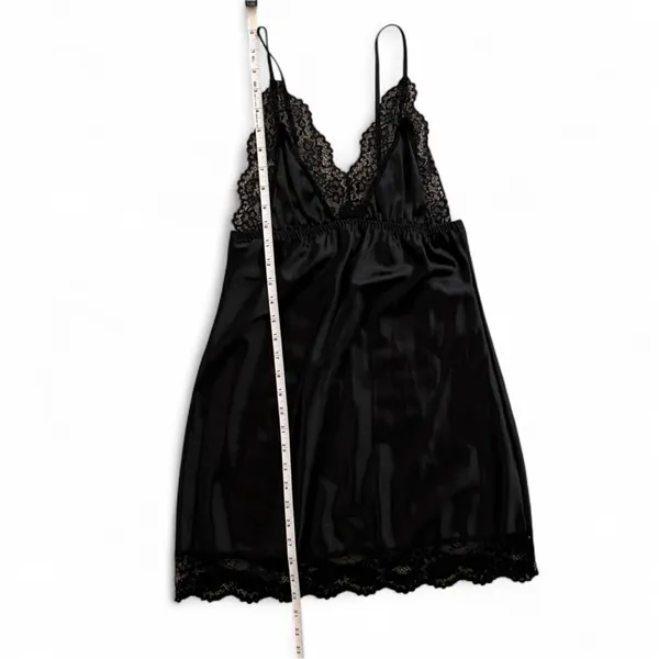 Black Floral Lace Babydoll Nightgown – Size S - Image 5