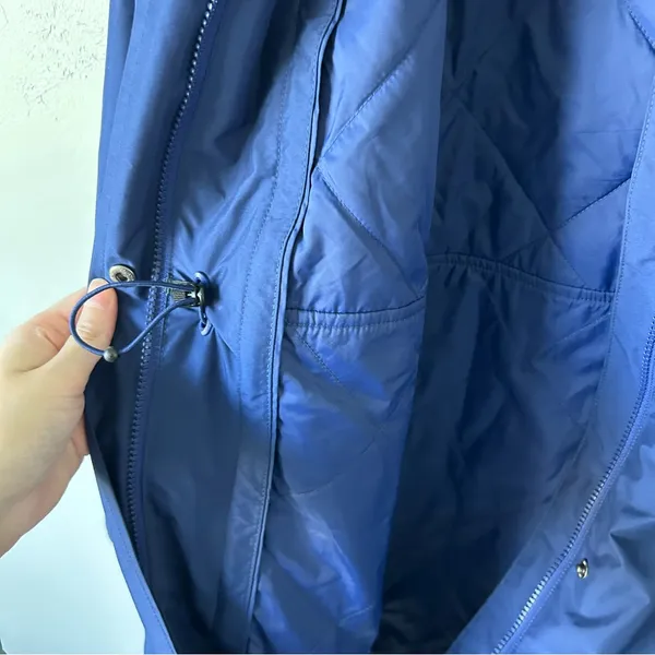 L.L. Bean H2OFF Raincoat PrimaLoft Lined Blue Size XL Windproof Waterproof - Image 8