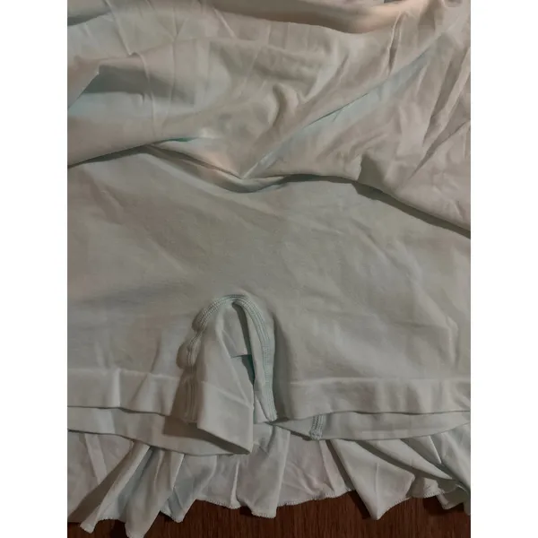 OQQ Womens sea salt Blue Crossover V Waist Athletic Skort Pleated Tennis Skirt L - Image 3