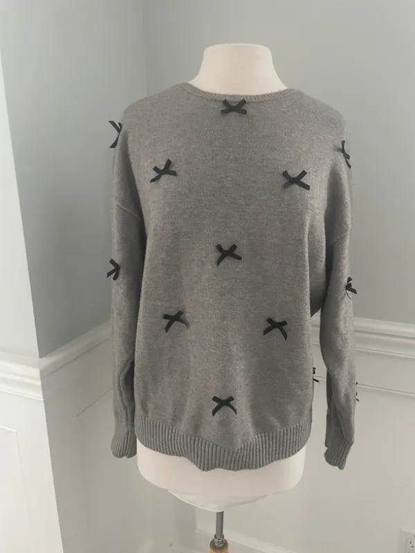 NEW EDIKTED SATIN BOW OVERSIZE SWEATER XL! - Image 5