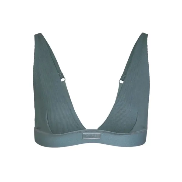 Skims Cotton Rib Plunge Bralette Kyanite Bralette size‎ M NWT - Image 8