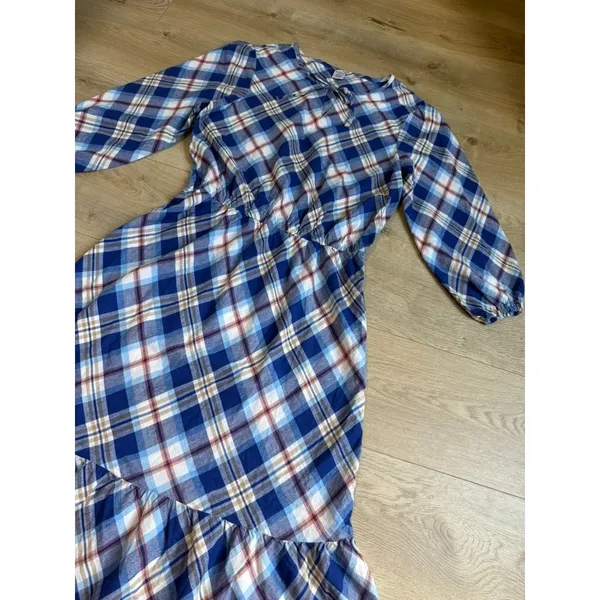 NWOT Gymboree Womens Matching Family Plaid Twill Tiered‎ Dress cotton size L - Image 4