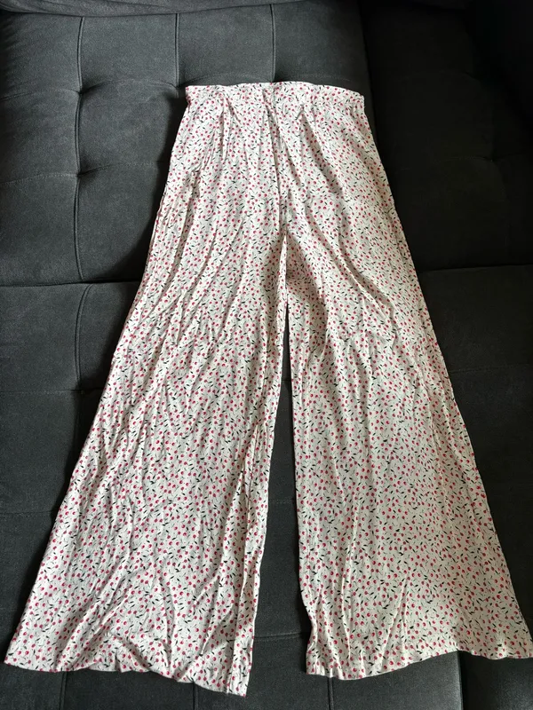 Free People Cherry Pants Easy Peasy Print Wide-Leg 8 - Image 4