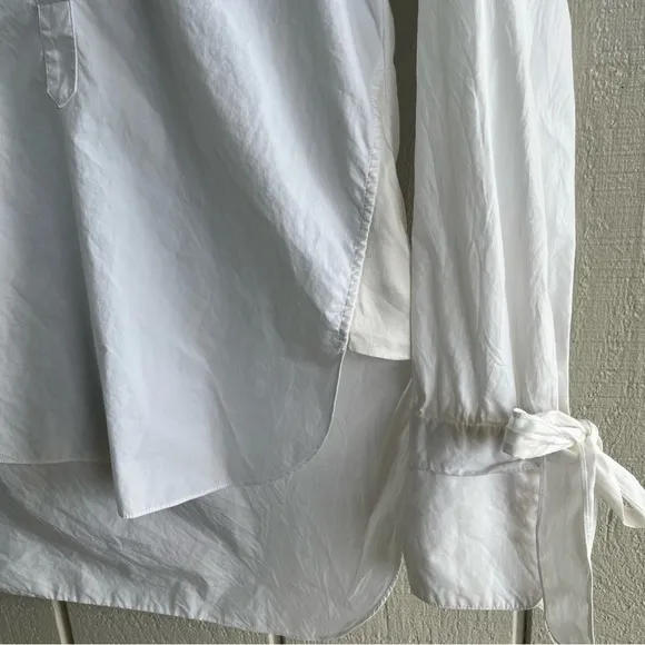 Rag & Bone Dylan Long‎ Sleeve Poplin Shirt White Size S - Image 6