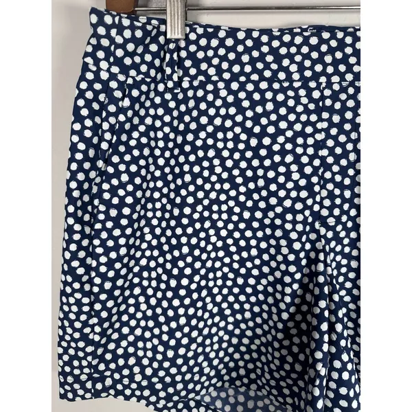 Spanx‎ Sunshine Shorts Women Large Navy White Polka Dot Stretch Activewear Golf - Image 4
