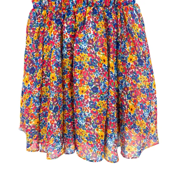 For Love & Lemons Sasha Floral Strapless Mini Dress S Sweetheart Babydoll Boho - Image 7