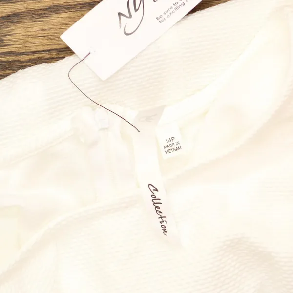 NWT Ny Collection Petite Two Piece Jacket and Dress Set PNY9115 White 14P - Image 7
