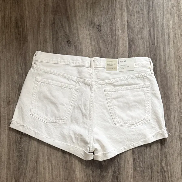Agolde Jean Shorts 32 Parker Vintage Cut off Organic Cotton High rise Denim - Image 4