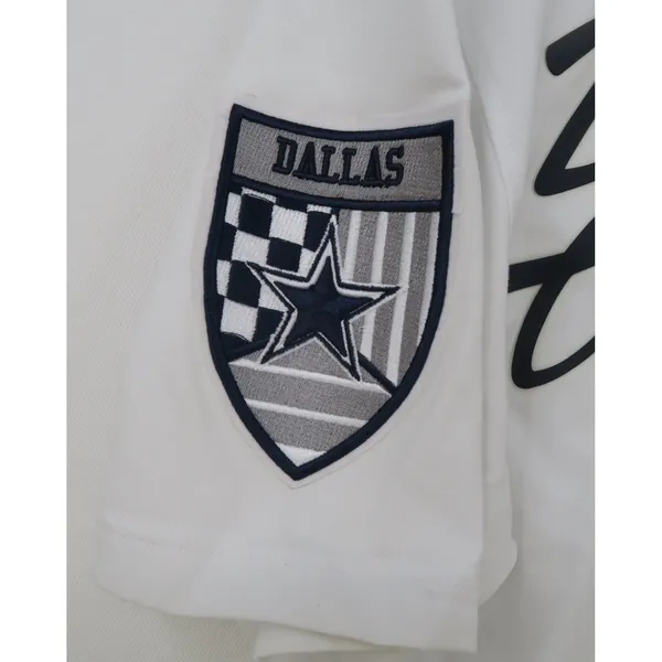 Pro Line Dallas Cowboys Graphic T-Shirt White Womens Small 1960 NFC Patch Logo - Image 7