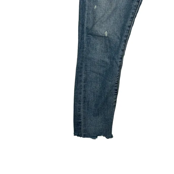 Levi's Women Jeans Wedgie‎ Skinny Button Fly Raw Hem Distressed Denim Blue Small - Image 7