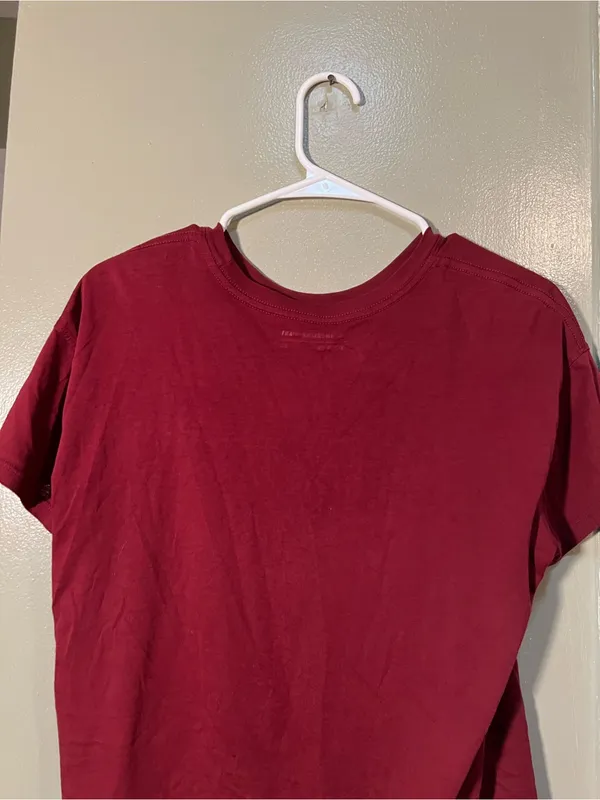 American Giant Women's Size XS T-Shirt Crewneck Short Sleeve Burgundy‎ Cotton - Image 6