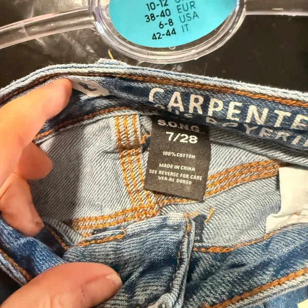 Carpenter 90’s boyfriend Classic Blue Denim Jeans - Image 6
