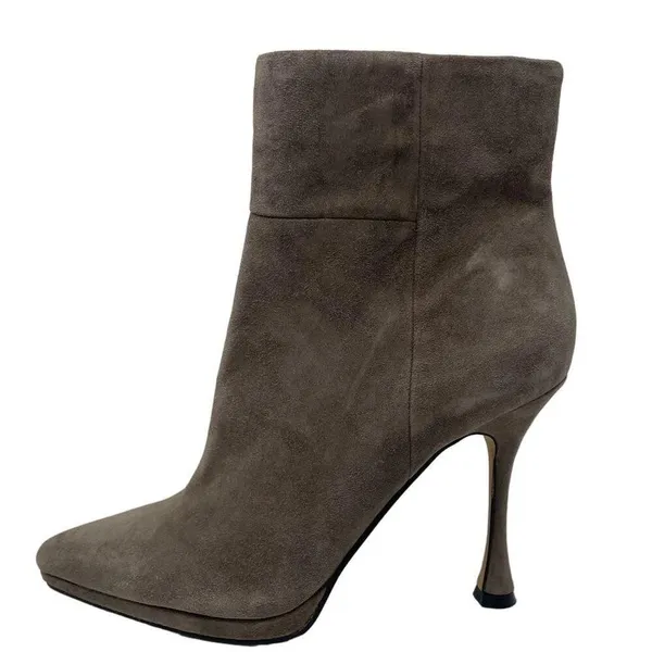 Vince Camuto Pitonnda Dress Boots 7.5 Womens Leather Suede Pointed Toe Sable Chi - Image 3