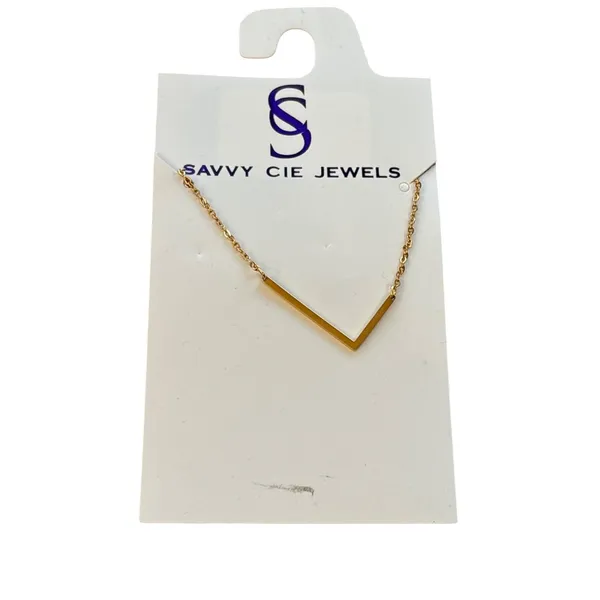 Savvy Cie Jewels 14K Gold Plated Initial Pendant Necklace with Gift Box - Image 2