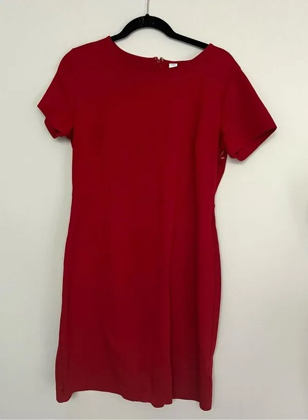 NWOT Old Navy Red Stretchy Short Sleeve Sheath Dress Size L - Image 2