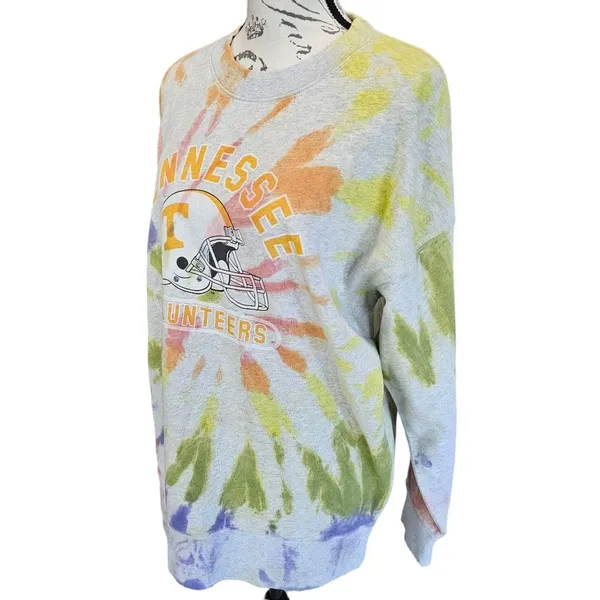 Tailgate -810 Womens Tennessee Volunteers Football Tie Dye Pullover Sweatshirt S - Image 2