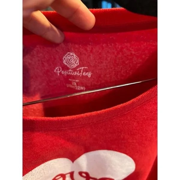 Positive tees heart red sweatshirt size‎ 3XL - Image 3