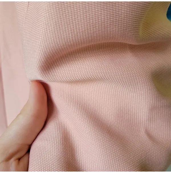 Maternity Blush Pink Off Shoulder Bardot Dress w/ Bow Detail on the Sleeve - Image 10