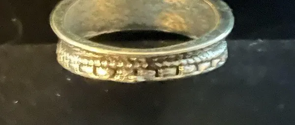 Unisex Stainless Steel Silver Pinky Ring - Image 3