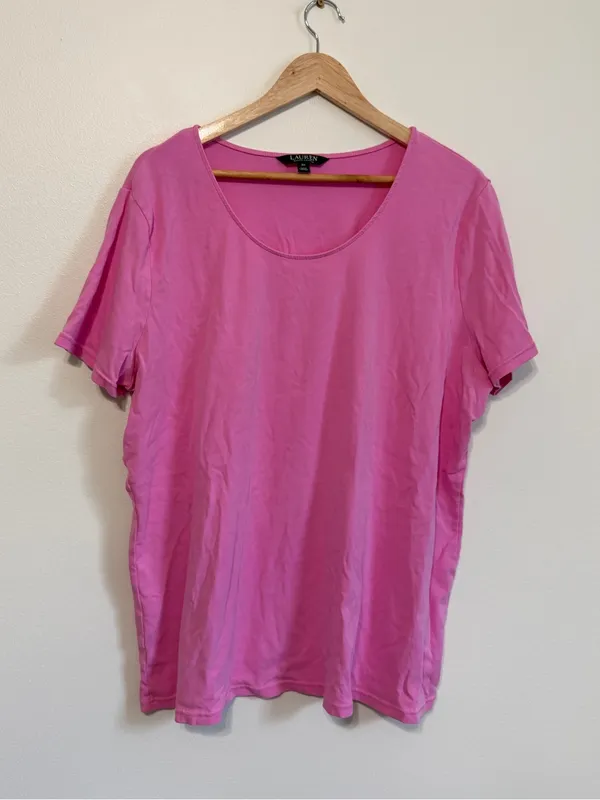 Ralph Lauren Pink T Shirt Women’s Size 3X Top - Image 2