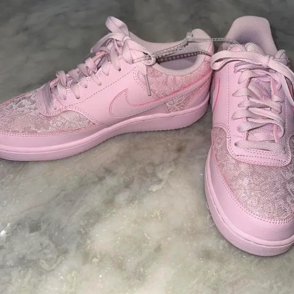 Nike Court Vision Low Shoes - Pink Lace Sneakers - Image 8