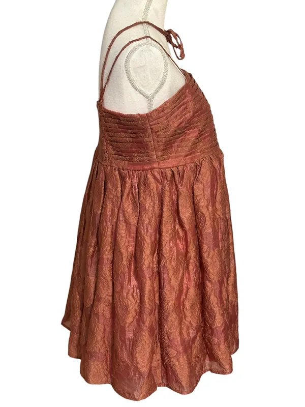 Altar’d State Rusty Rose Textured Floral Mini Dress NWT - Image 3