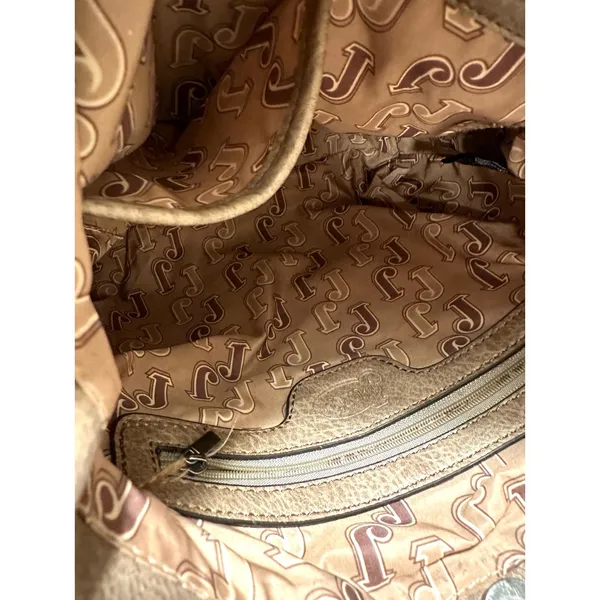 Justin Leather Buckle Taupe Western Crossbody Bag - Image 7