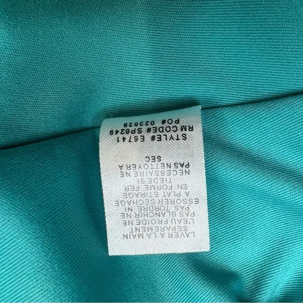 Alice+Olívia Turquoise Rouched gown Dress - Image 6