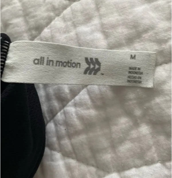 All in Motion Sports Bra Black Medium - Image 3