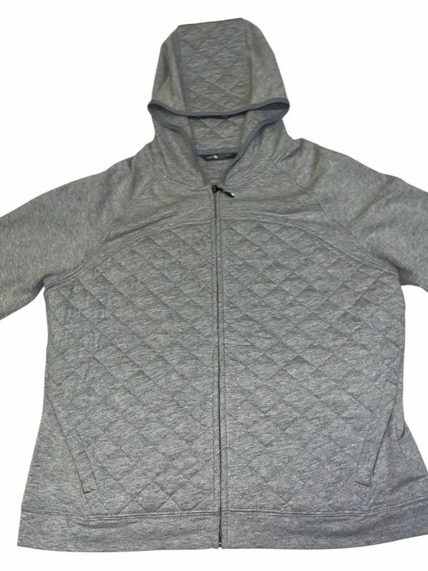 The North Face Quilted Zip Up Hoodie Jacket Grey Athleisure Layer XL Gorpcore - Image 6