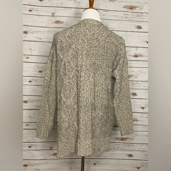 Madewell panelstitch wool/alpaca-blend marled knit open cardigan sweater Size S - Image 4