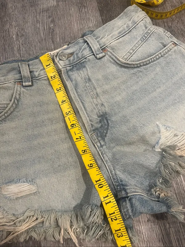 FREE PEOPLE NWOT We The Free Now Or Never Denim Shorts / Well Worn - Image 11