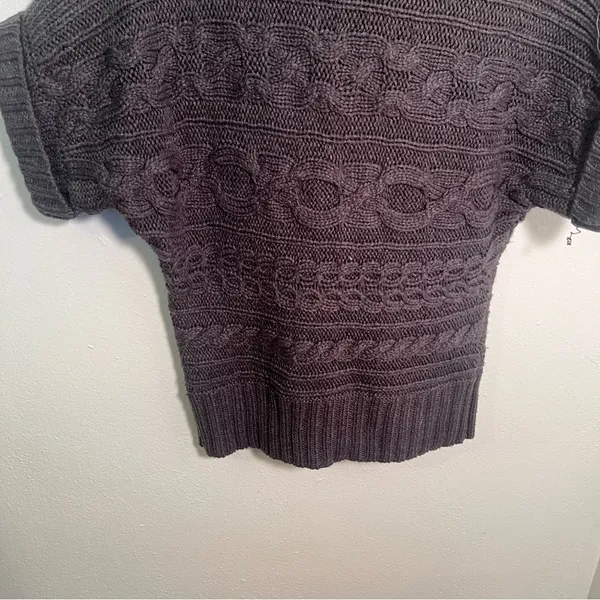 Nine‎ West Jeans Women's Size Small Turtleneck Sweater Dark Gray Cableknit - Image 7