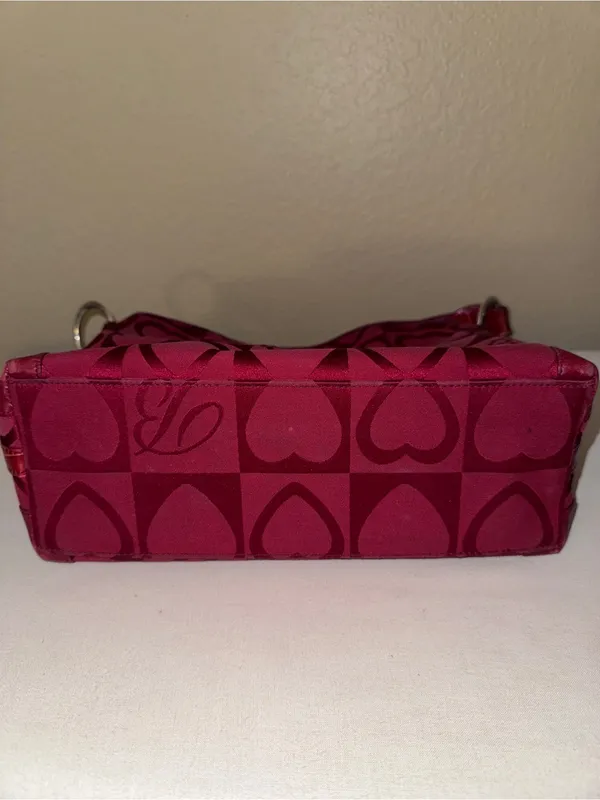 Brighton Red Heart Print Fabric Shoulder Bag - Image 11
