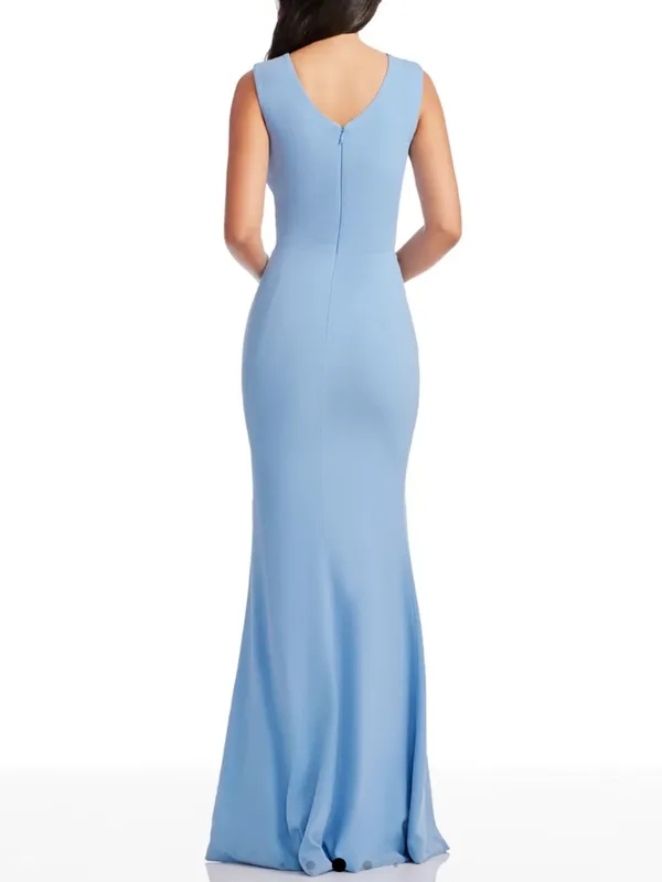 NWT Dress The Population Sandra Crepe Maxi Dress Sky Blue Size XXL Retail $198 - Image 3