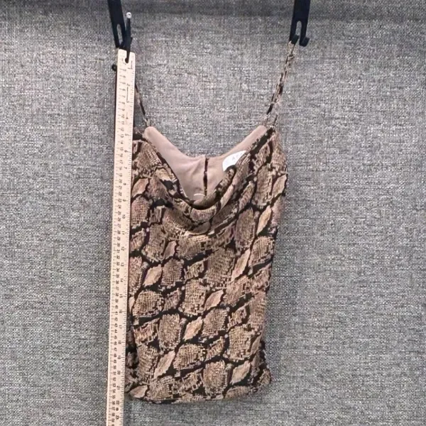 ASTR The Label Darla Cowl Neck Cami Top Snake Print Brown Neutral Capsule Rare - Image 11